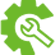 settings icon, produce icon, production icon, manufacture icon, manufacturing icon, product icon, green icon