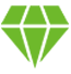 values icon, diamond icon, gem icon, important icon, green icon
