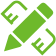design icon, ruler icon, stationery icon, pencil icon, engineering icon, green icon