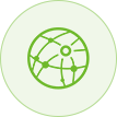 Representative Sites Worldwide, offices icon, world office icon, interconnected icon, hq icon, headquarters icon, green icon