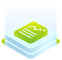 diverse solution, report icon, different icon, ready icon, trend icon