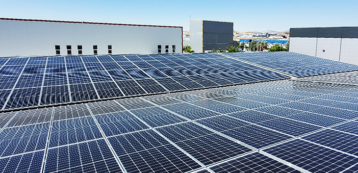 PV installation case study in Turkey, Solar panel on top of factories