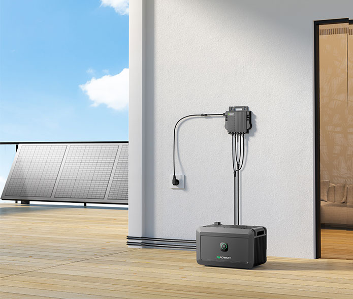 Growatt NEO 800M-X Microinverter and NOAH 2000 Batt